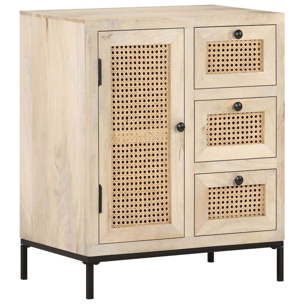 Sideboard Natural wood color Solid mango wood Medium Sideboard. Picture 11