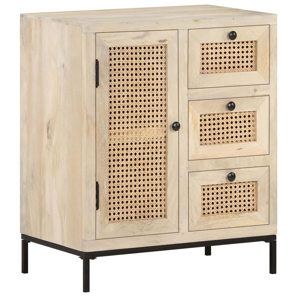 Sideboard Natural wood color Solid mango wood Medium Sideboard. Picture 12