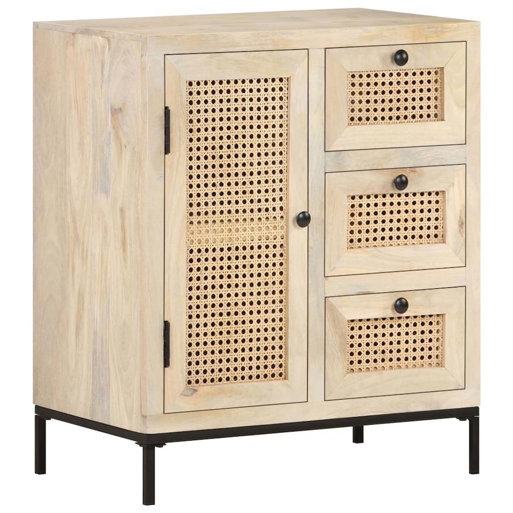 Sideboard Natural wood color Solid mango wood Medium Sideboard. Picture 9