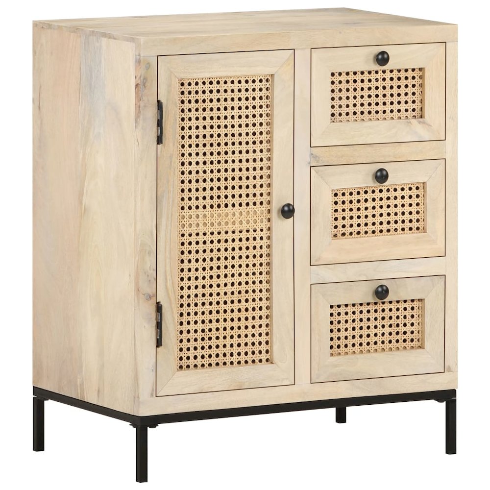 Sideboard Natural wood color Solid mango wood Medium Sideboard. Picture 10