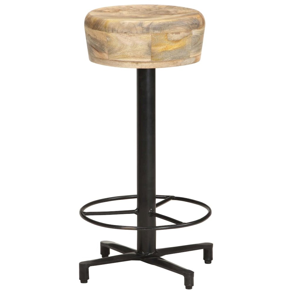 vidaXL Bar Stools 2 pcs 26" Solid Mango Wood, 321962. Picture 2