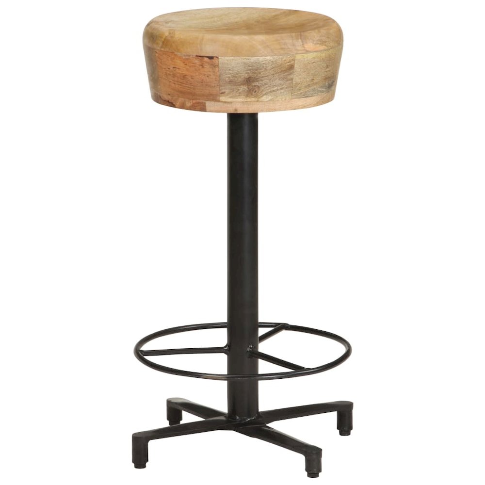 vidaXL Bar Stools 2 pcs 26" Solid Mango Wood, 321962. Picture 11