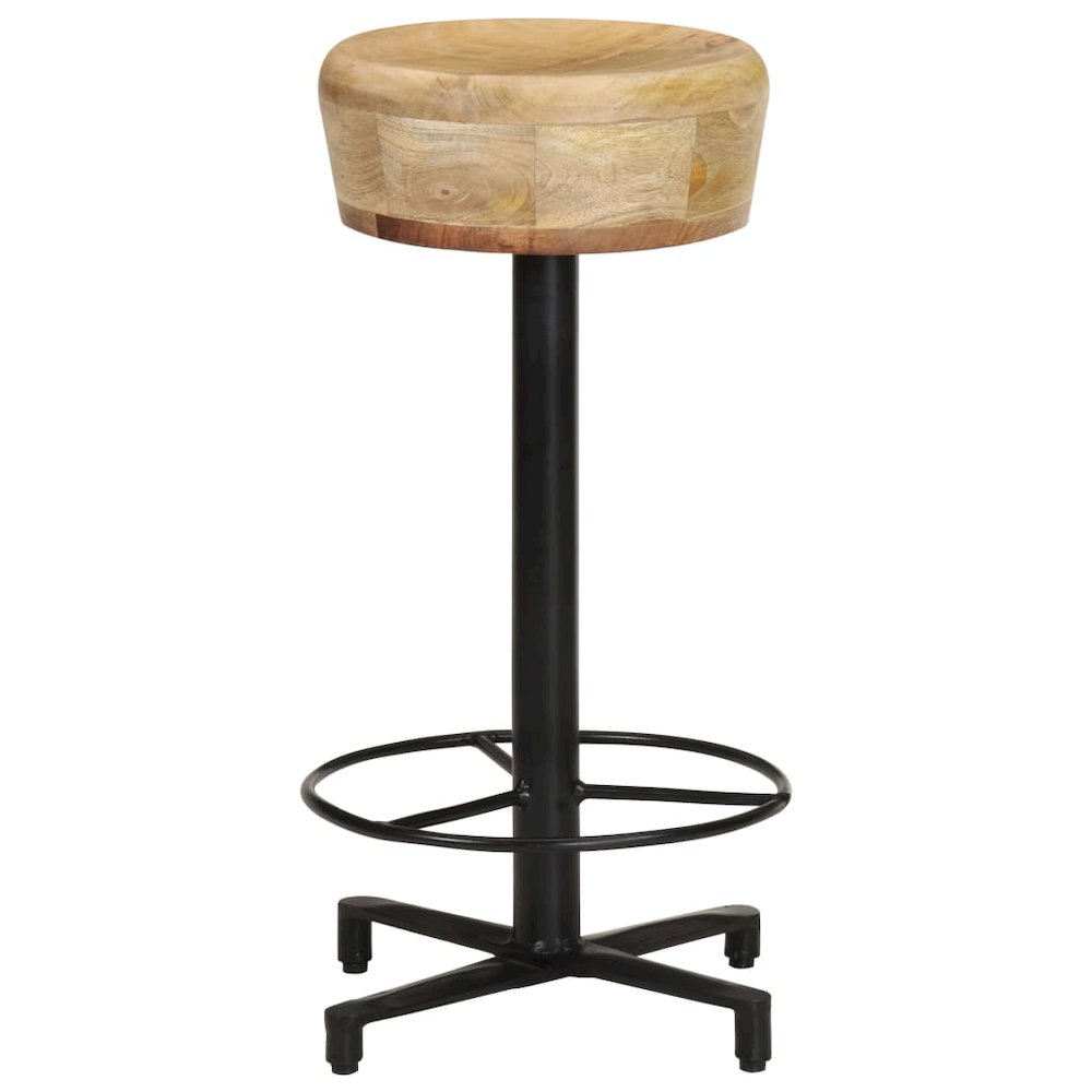vidaXL Bar Stools 2 pcs 26" Solid Mango Wood, 321962. Picture 3