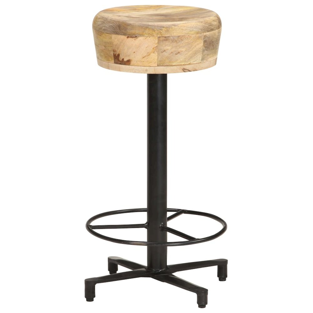 vidaXL Bar Stools 2 pcs 26" Solid Mango Wood, 321962. Picture 8