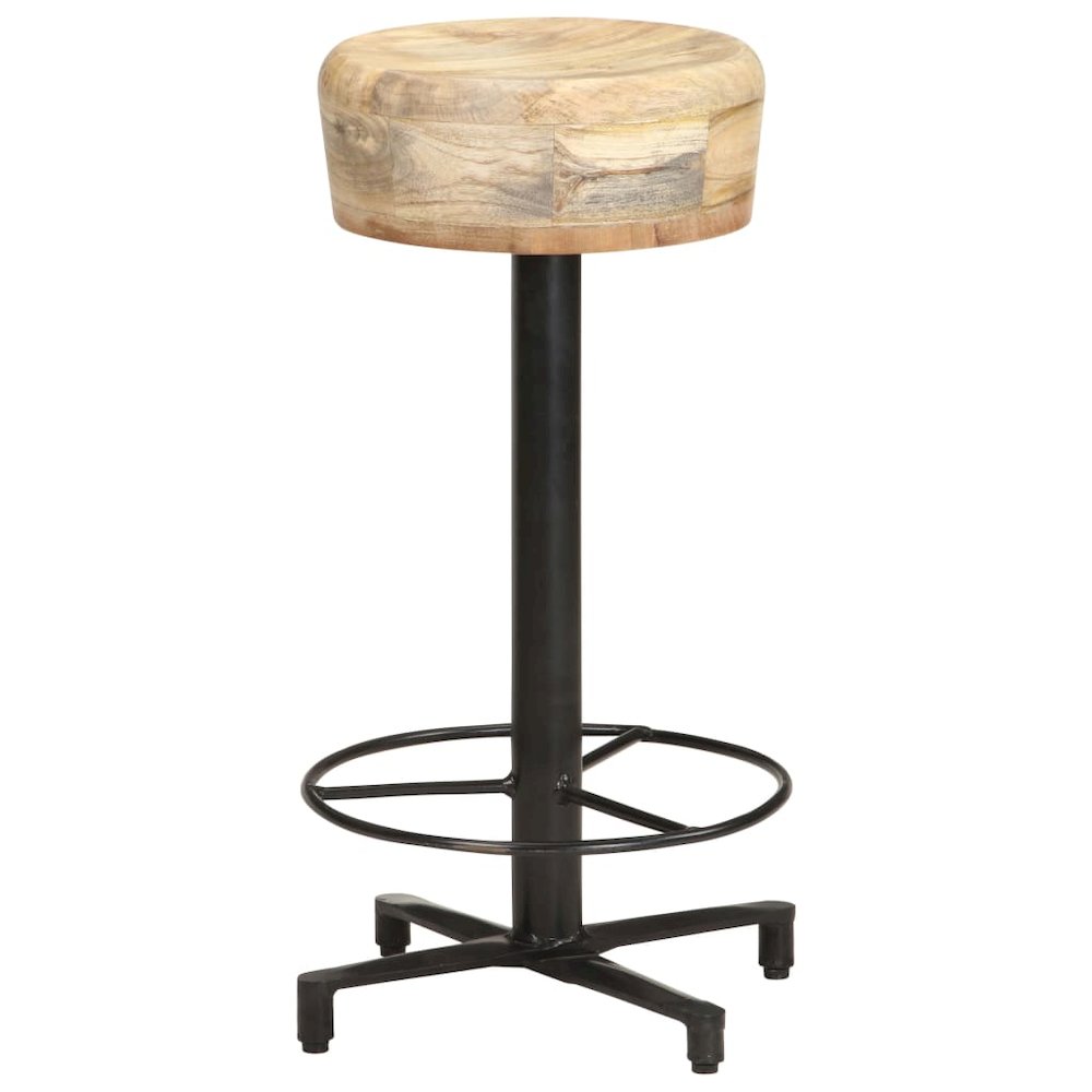 vidaXL Bar Stools 2 pcs 26" Solid Mango Wood, 321962. Picture 9