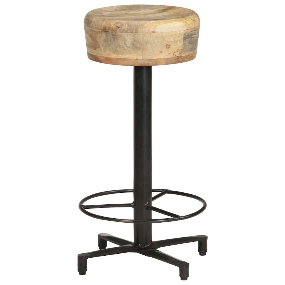 vidaXL Bar Stools 2 pcs 26" Solid Mango Wood, 321962. Picture 10