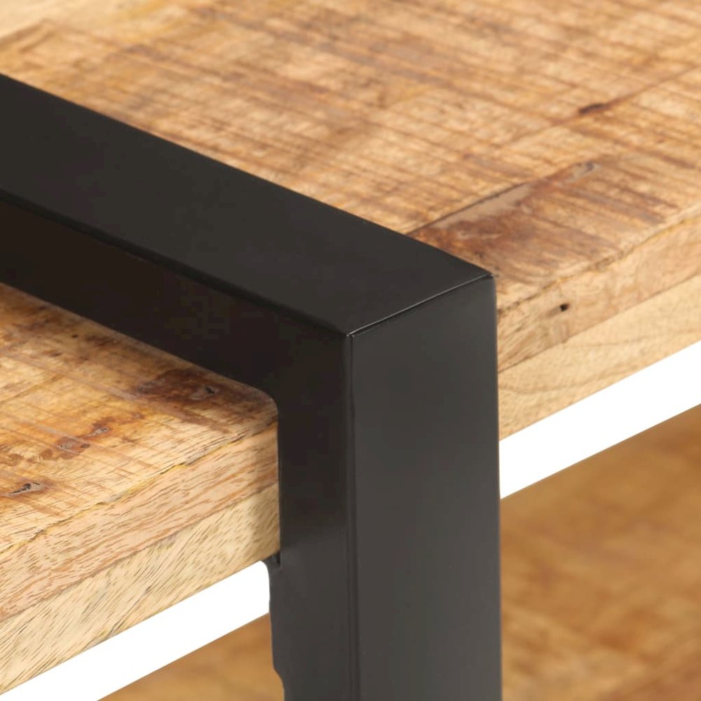 Bedside Cabinet Natural wood Rough mango wood, iron Medium. Picture 6