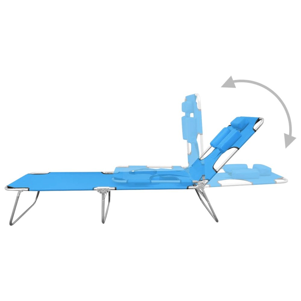 Sun Lounger Turquoise Blue. Picture 6