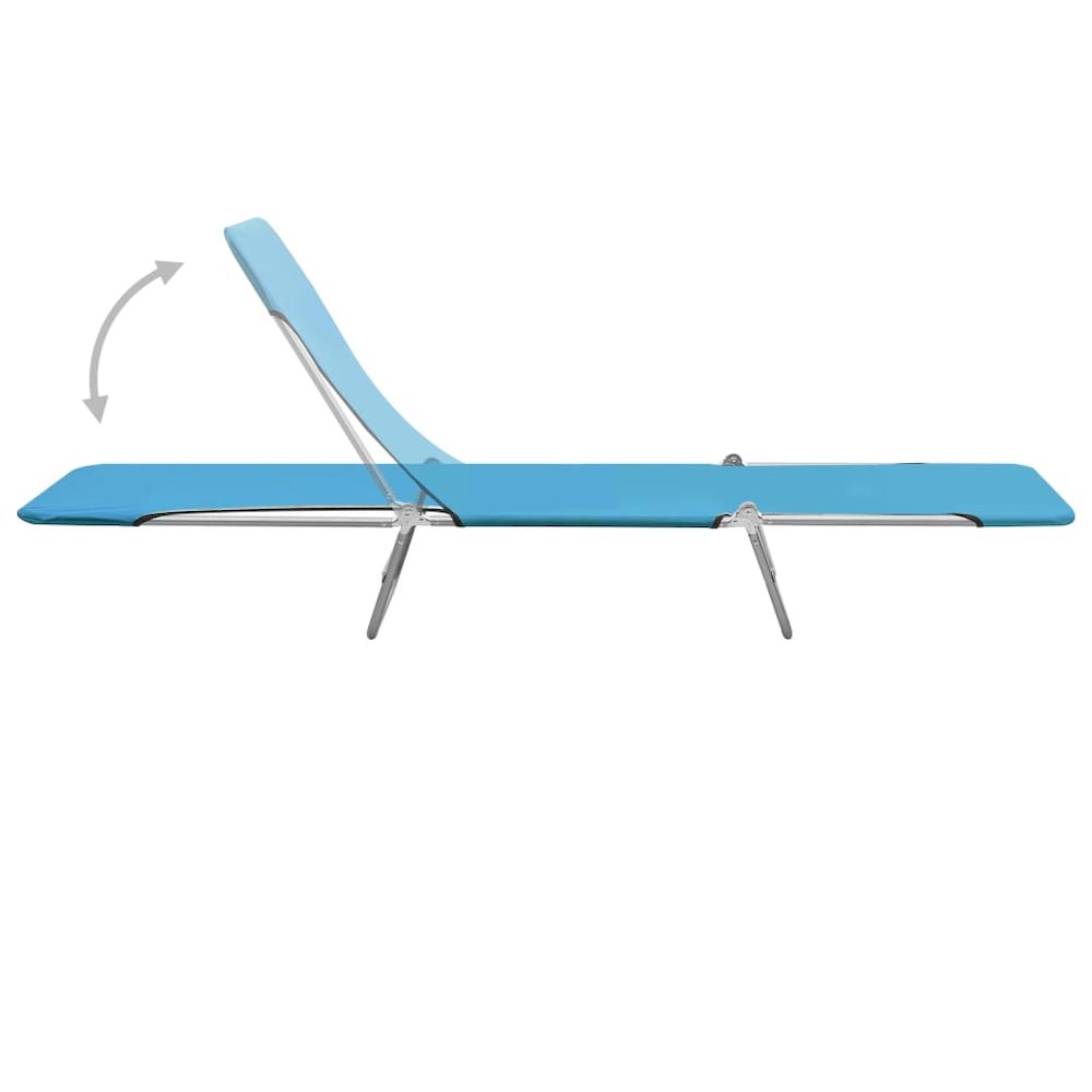 Sunlounger Set of 2 Blue. Picture 5