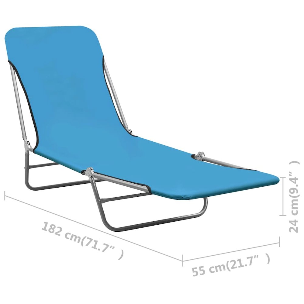 Sunlounger Set of 2 Blue. Picture 8