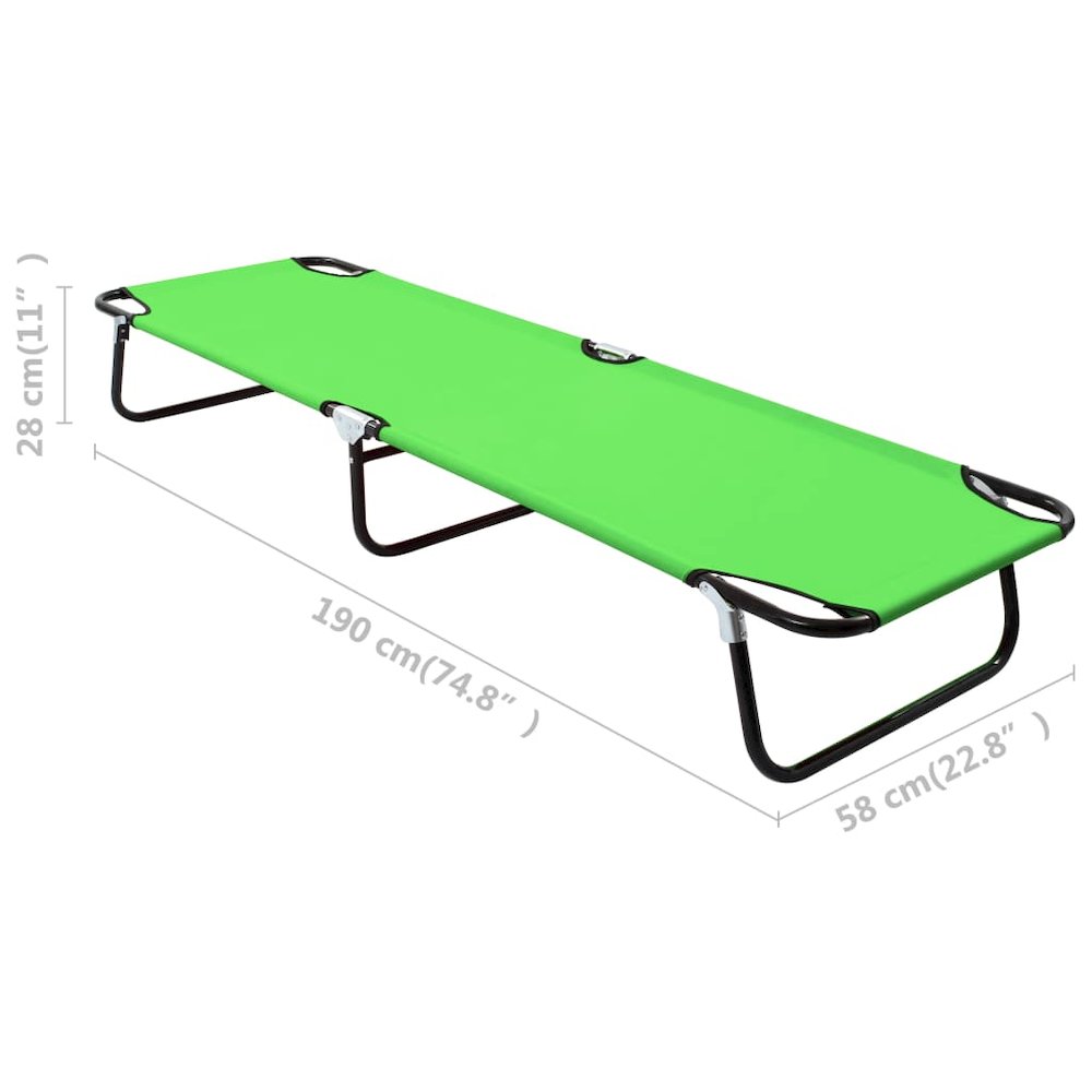 Sun Lounger Green. Picture 9