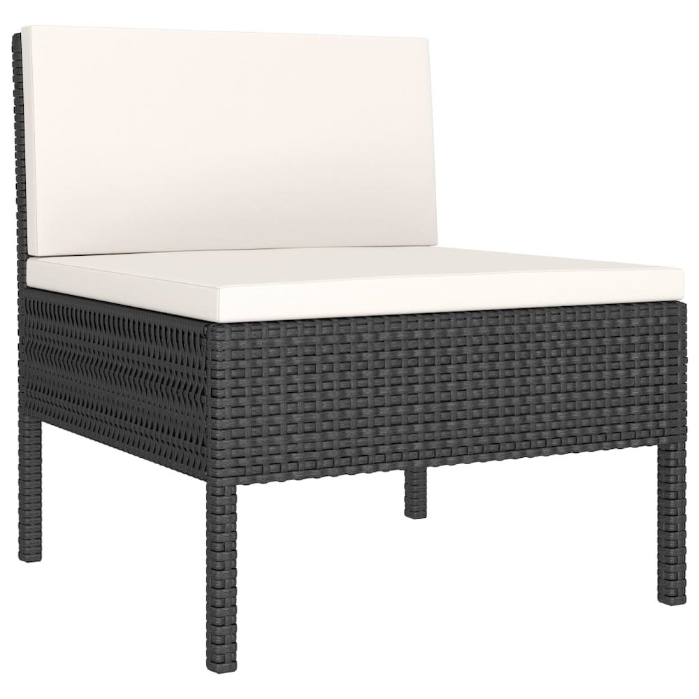 Garden Furniture Set Black, Cream White. Picture 4