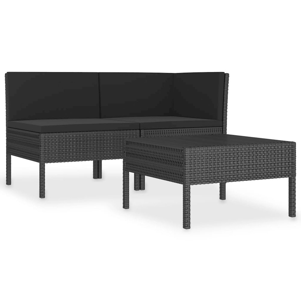 Garden Furniture Set Black. Picture 2