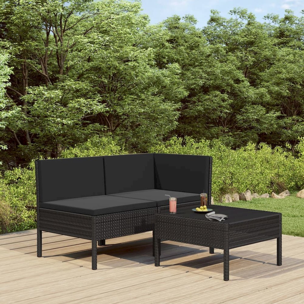 Garden Furniture Set Black. Picture 1