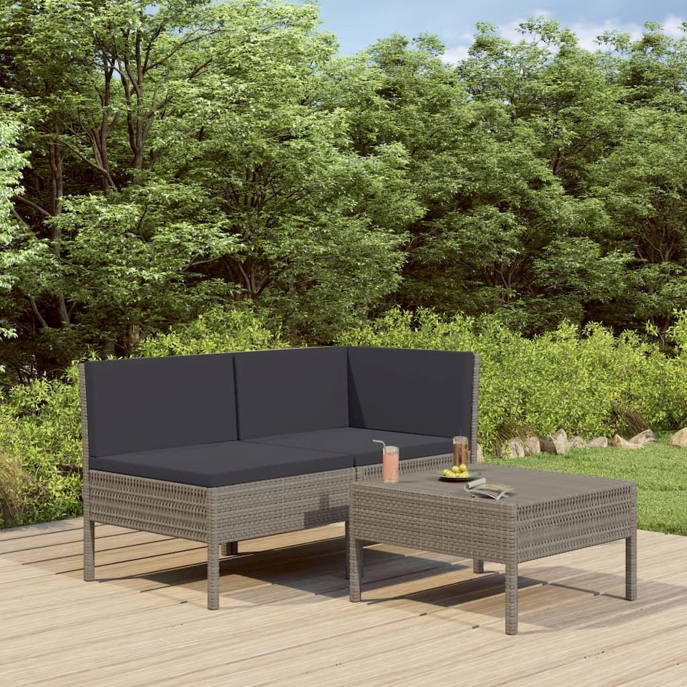 Garden Furniture Set Gray. Picture 1