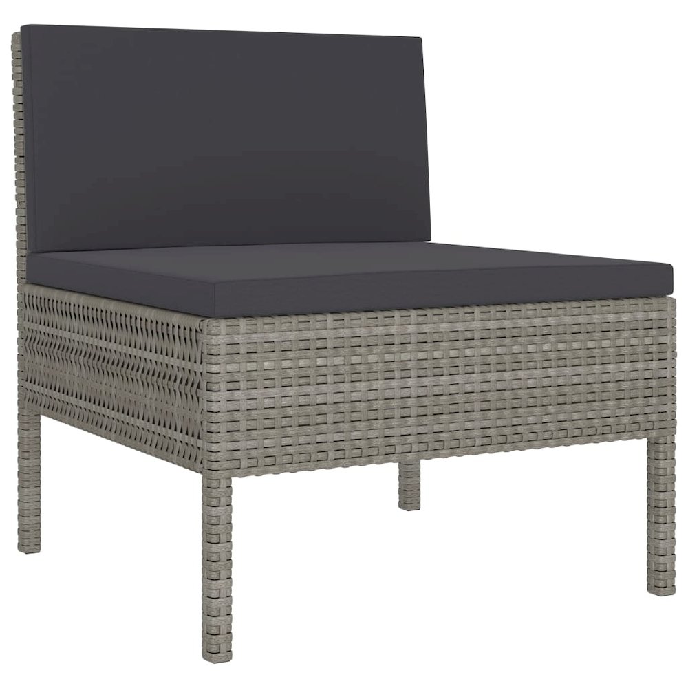 Garden Chair Set of 3 Grey. Picture 3