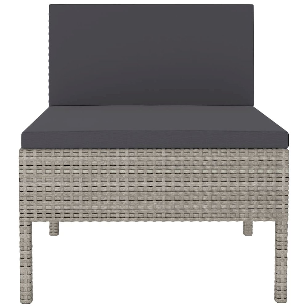 Garden Chair Set of 3 Grey. Picture 4