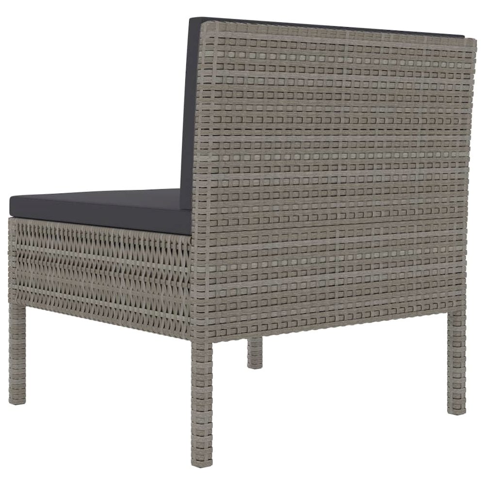 Garden Chair Set of 3 Grey. Picture 5