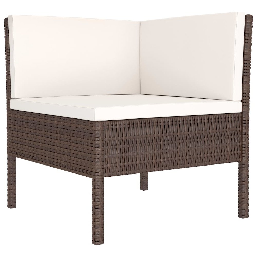 Garden Furniture Set Brown PE Rattan 3 Piece Set. Picture 3