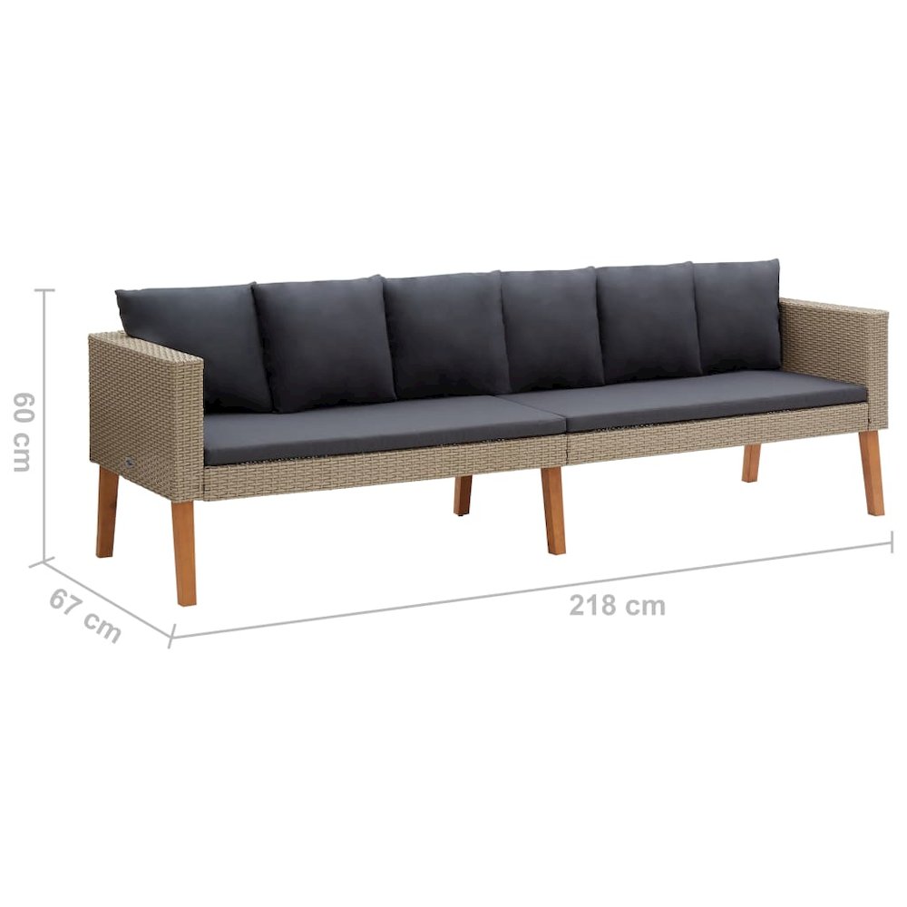 Garden Sofa Beige. Picture 7