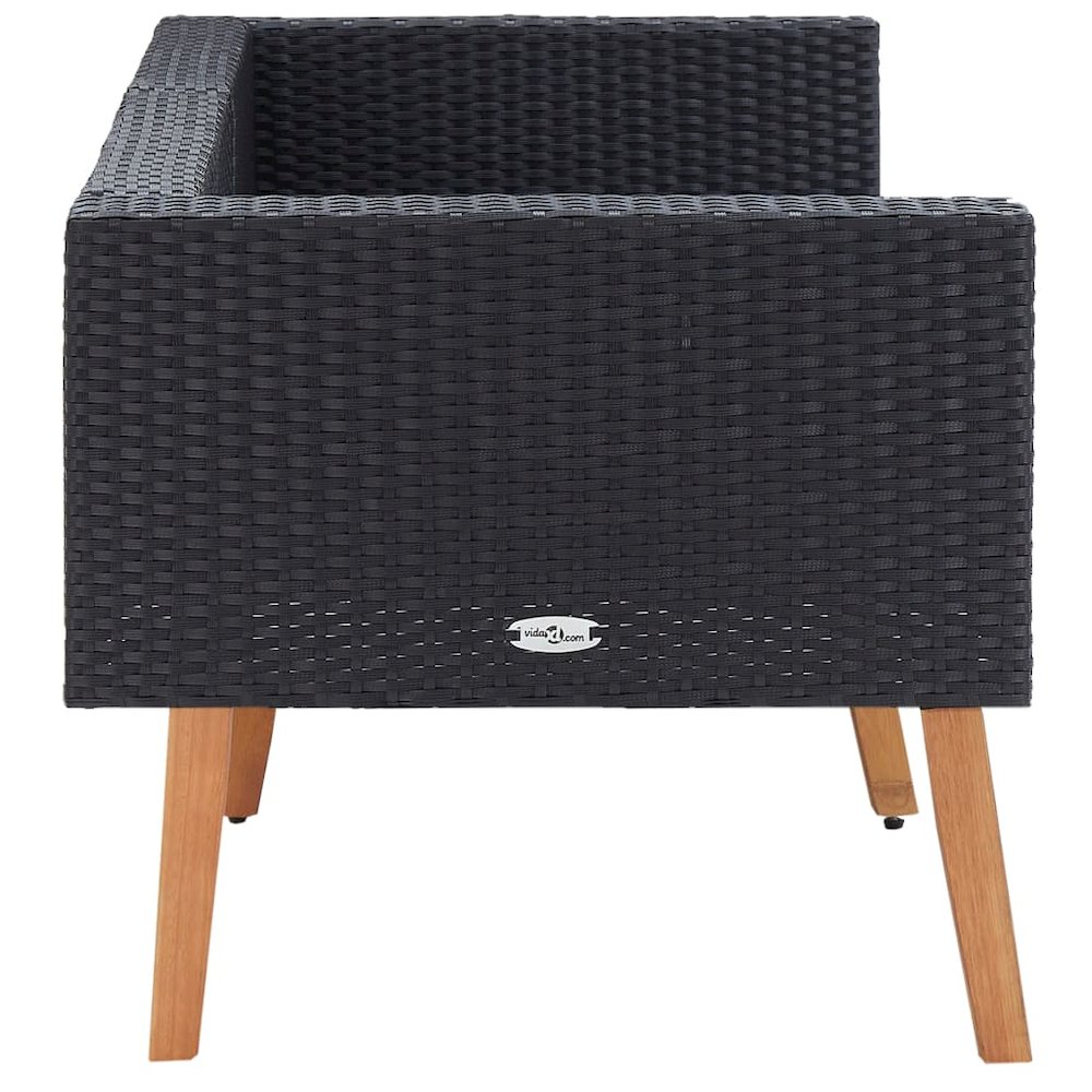 Garden Sofa Black, Cream White. Picture 6