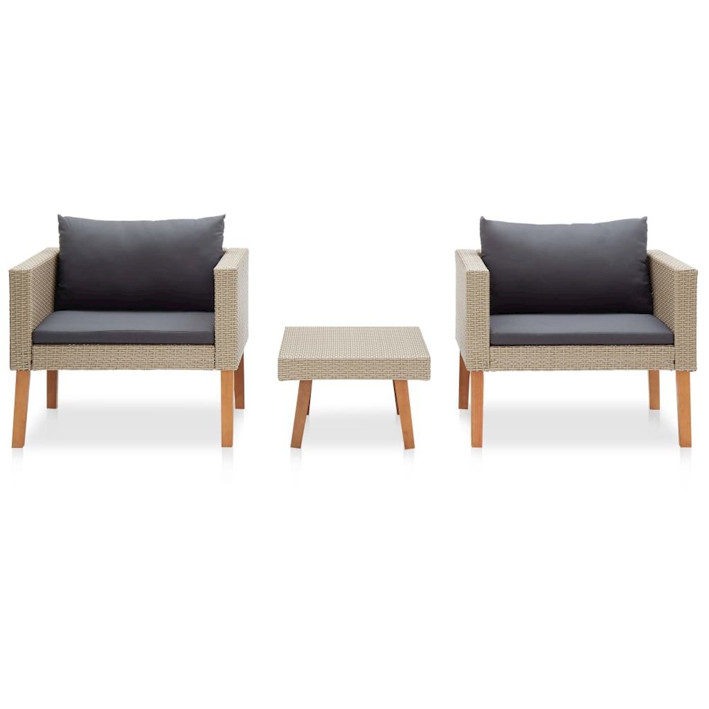 Garden Furniture Set Beige, Anthracite. Picture 2
