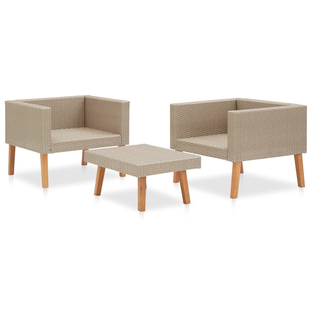 Garden Furniture Set Beige, Anthracite. Picture 4
