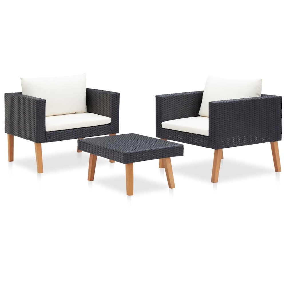 Garden Furniture Set Black. Picture 3