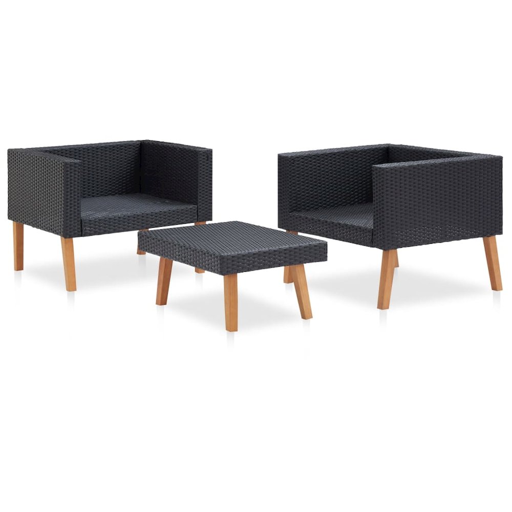 Garden Furniture Set Black. Picture 4