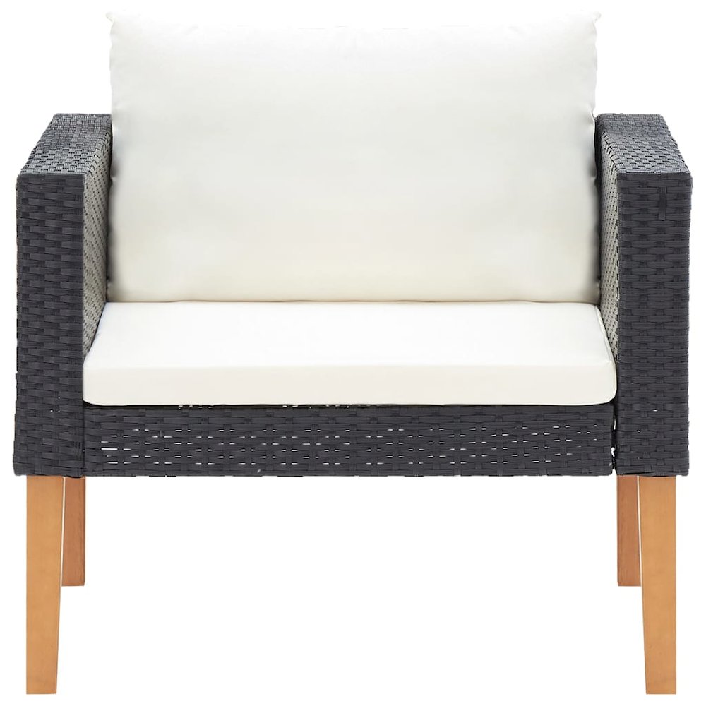 Garden Sofa Black PE rattan Single Seat Modular Garden Sofa. Picture 2