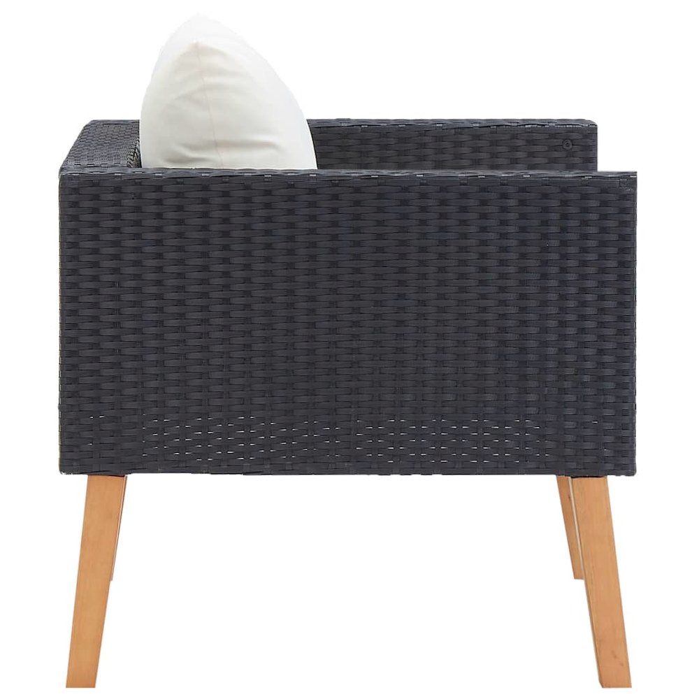 Garden Sofa Black PE rattan Single Seat Modular Garden Sofa. Picture 3