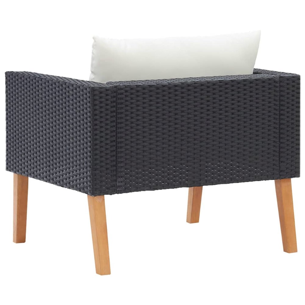 Garden Sofa Black PE rattan Single Seat Modular Garden Sofa. Picture 4
