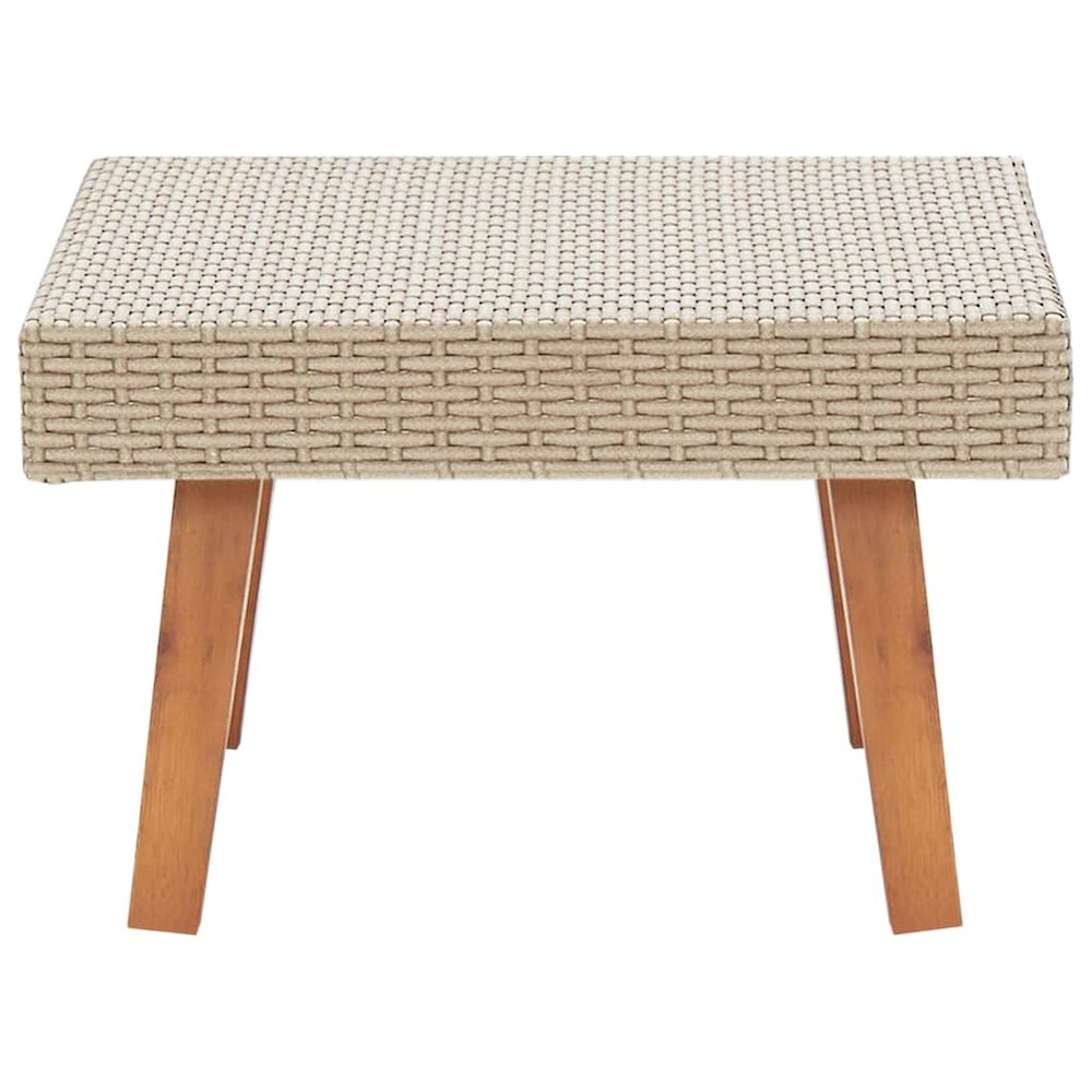 Coffee Table Beige PE Rattan Medium Lightweight Coffee Table. Picture 3