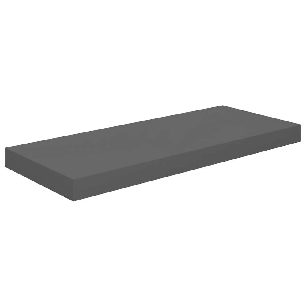 Wall Shelf High gloss grey Honeycomb MDF, Metal Medium. Picture 2