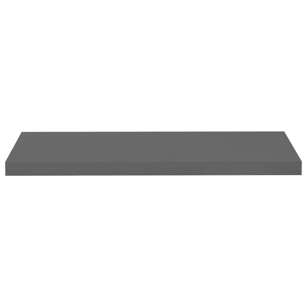 Wall Shelf High gloss grey MDF, metal 31.5 in long Wall Shelf. Picture 4
