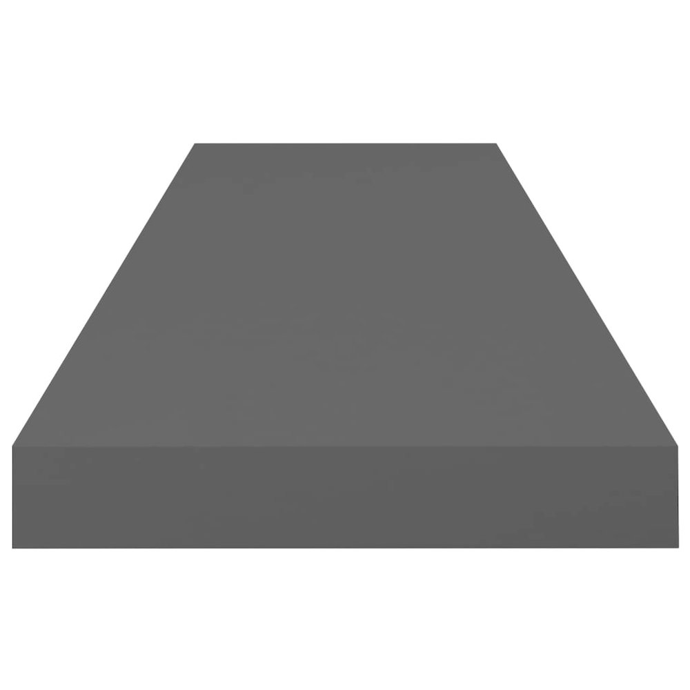 Wall Shelf High gloss grey MDF, metal 31.5 in long Wall Shelf. Picture 5