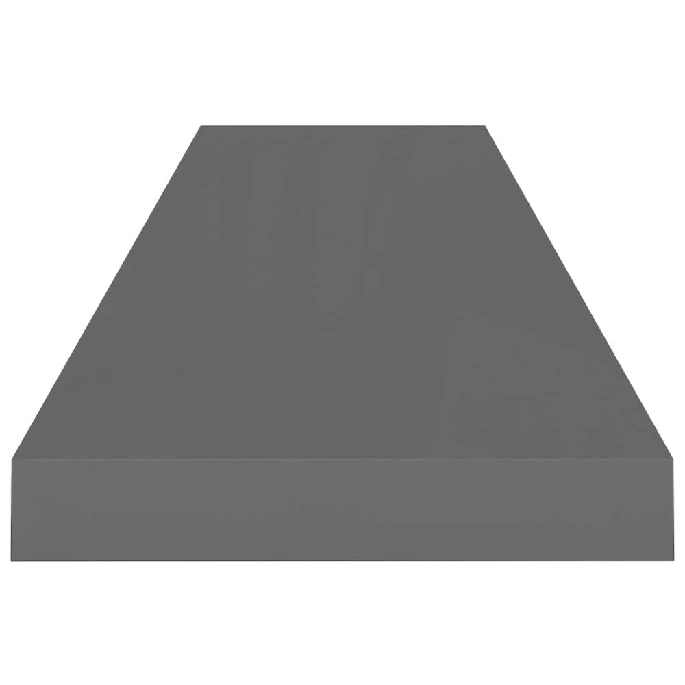 Wall Shelf High gloss grey Honeycomb MDF 35.4 in x 9.3 in x 1.5 in. Picture 5