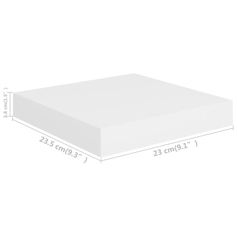 Wall Shelf White Honeycomb MDF, metal 9.1x9.3x1.5 in. Picture 7