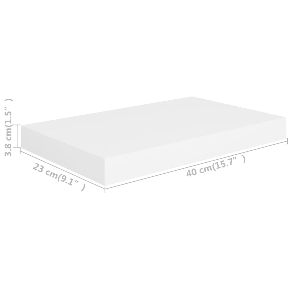 Wall Shelf White Honeycomb MDF and metal Small Wall mounting. Picture 7