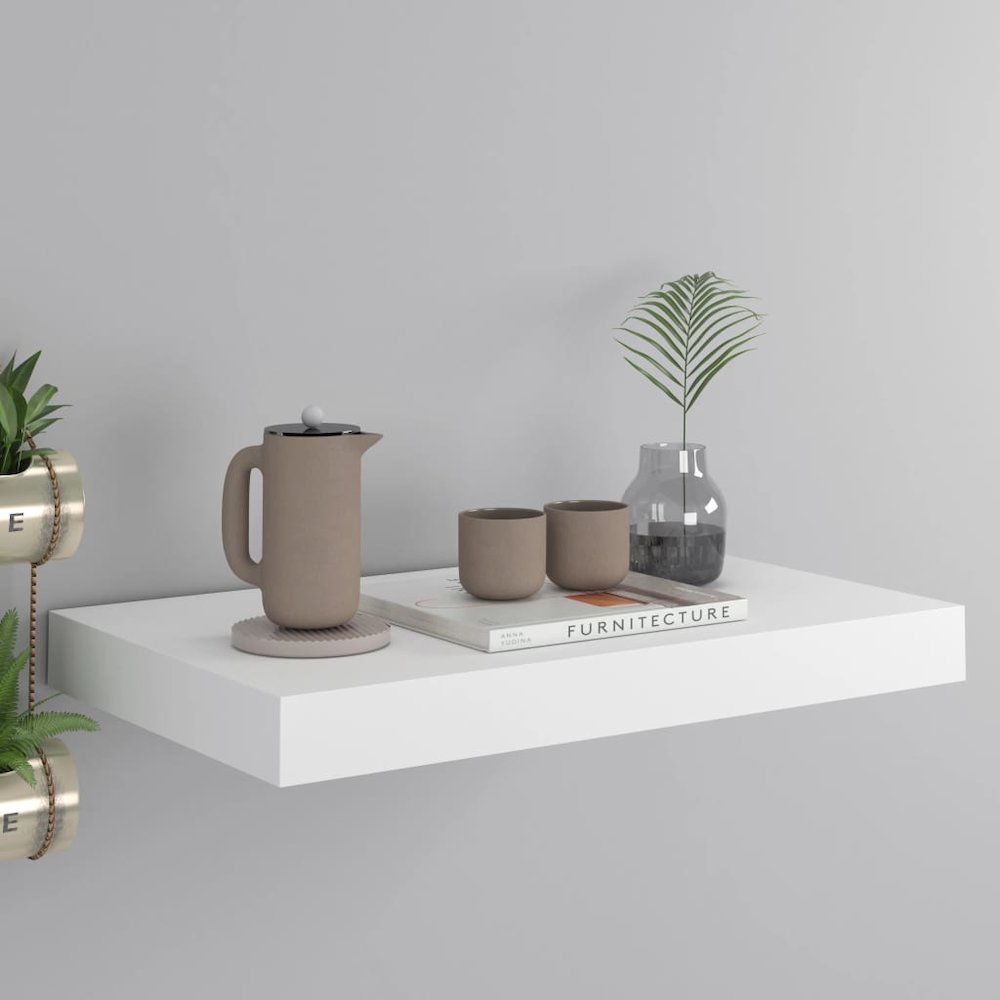 Wall Shelf White Honeycomb MDF and metal Small Wall mounting. Picture 1