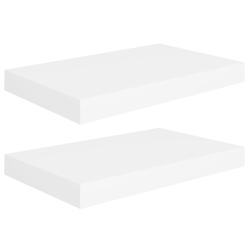Wall Shelf Set of 2 White Honeycomb MDF, Metal 15.7 x 9.1 in. Picture 2