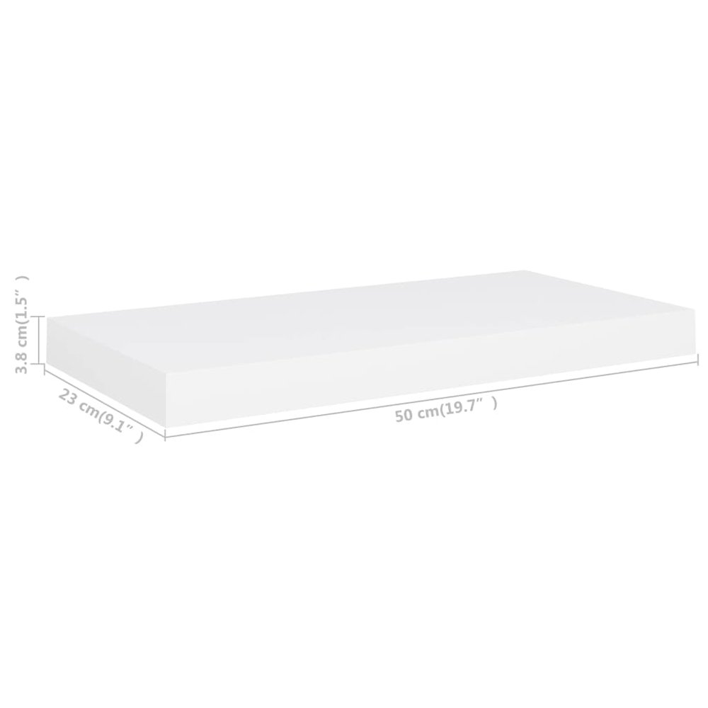 Wall Shelf White Honeycomb MDF, Metal 19.7 x 9.1 x 1.5 in. Picture 7