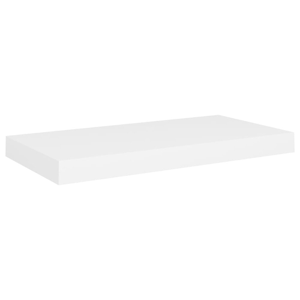 Wall Shelf Set of 2 White Honeycomb MDF, metal Medium. Picture 3