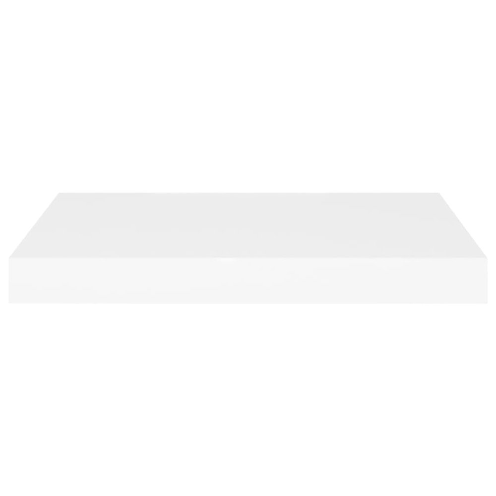 Wall Shelf Set of 2 White Honeycomb MDF, metal Medium. Picture 4