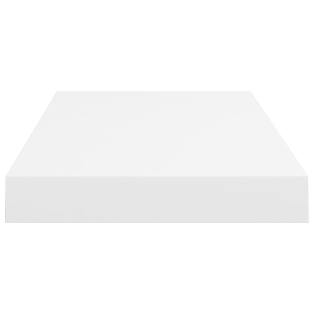 Wall Shelf Set of 2 White Honeycomb MDF, metal Medium. Picture 5