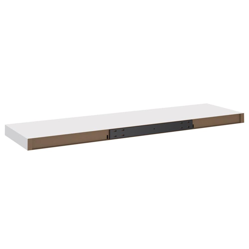 Wall Shelf White Honeycomb MDF 35.4 x 9.3 x 1.5 in Wall mounting. Picture 6