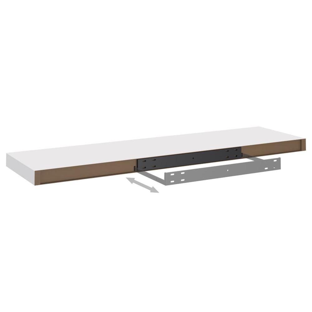 Wall Shelf White Honeycomb MDF 35.4 x 9.3 x 1.5 in Wall mounting. Picture 7