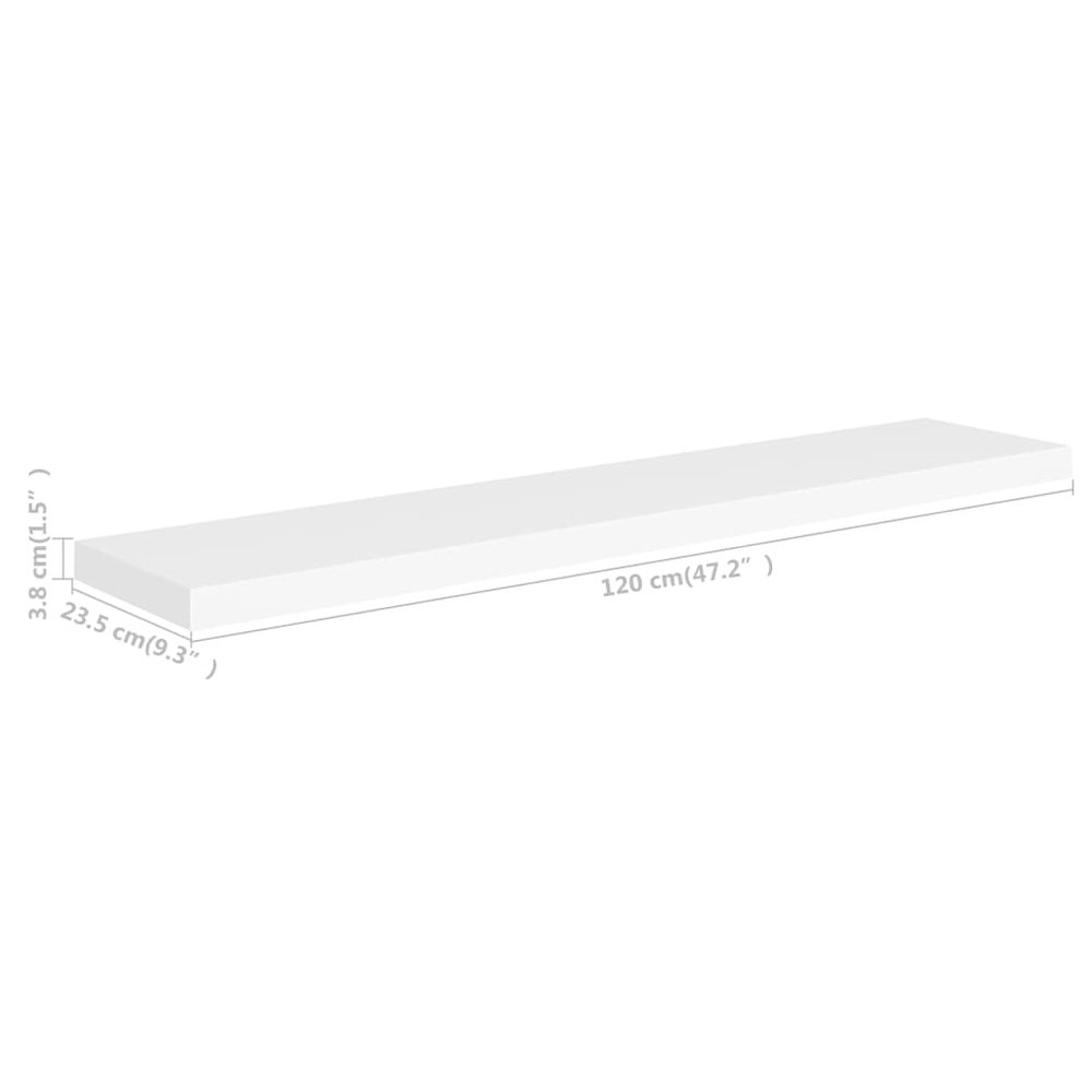 Wall Shelf White Honeycomb MDF, Metal Standard Wall mounting. Picture 7