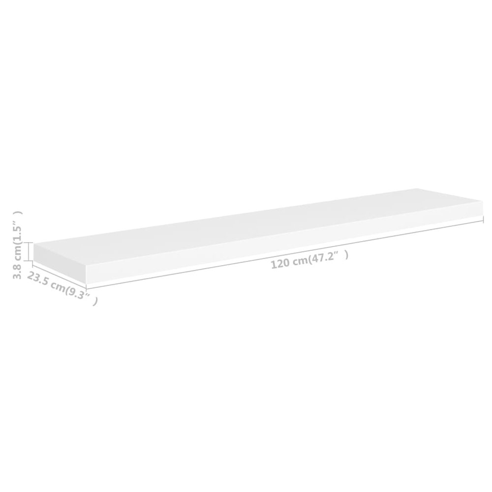 Wall Shelf Set of 2 White Honeycomb MDF, metal. Picture 8