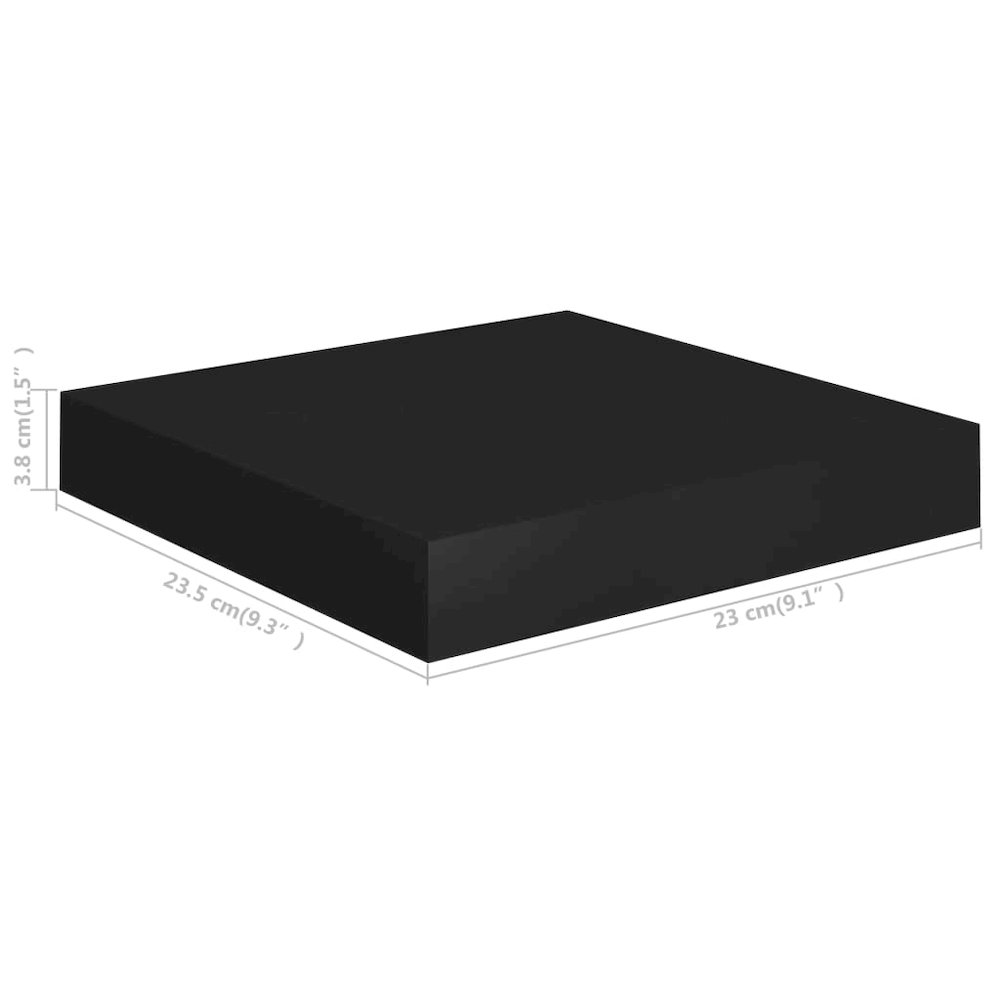 Wall Shelf Black Honeycomb MDF, Metal Small Wall mounting. Picture 7
